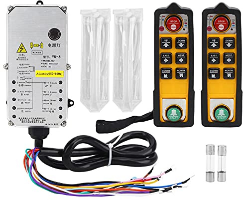 HOIST CONTROLLER CRANE ACCESSORY DOUBLE HANDLE OIL RESISTANT ANTIFALL 800MHZ FOR INDUSTRIAL ENVIRONMENTS (AC380V)