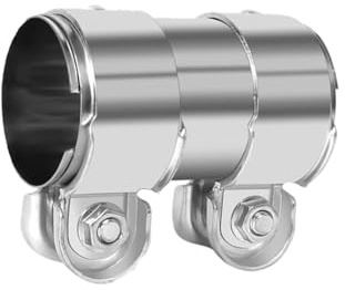 Abiyou Conector de Tubo de Escape, 51 x 95MM Abrazadera de Tubo de Escape, Abrazadera de Banda de Escape, Abrazadera Union Escape, Abrazaderas de Escape, para Tubo de Escape de 51MM de Diámetro