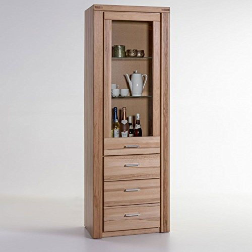 moebel-store24 Vitrine Taber Kernbuche teilmassiv