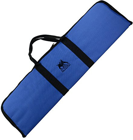 elToro Dynamic Base Bag Tube – gepolsterte Bogentasche mit Innenfächern – robust, leicht & praktisch – mit Halterung für Pfeilröhre – ideal für Recurve- und Sportbögen - Farbe: Blau