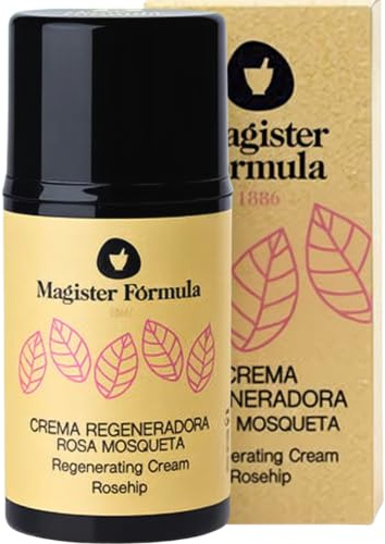 Crema Viso Rosa Mosqueta 50 ml | Rosa Mosqueta Crema Viso Nutriente e Idratante | Crema Antirughe Donna e Uomo | Antiage Naturale | Crema per Cicatrici e Macchie | Magister Formula