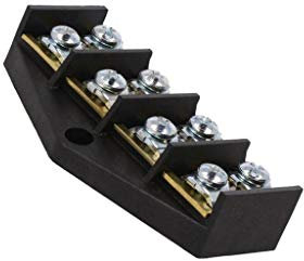 E.4006 Klemmleiste Schraubklemme Wege: 4 16mm2 Klemmen: 8 Farbe: grau PAWBOL