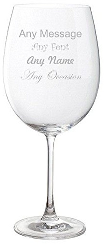 Dartington personnalisé Just The One Verre à vin Géant. Tire Pleinement Bouteille – Ajoutez Votre Propre Message Gravure Gratuite