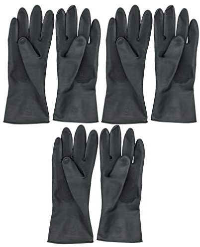 SOLUSTRE Hair Dye Gloves Waterproof Anti-Slip Reusable Hairdressing Hand Protectors for Salon and Home Use Small Size S 9.84X3.54In Pack of 3