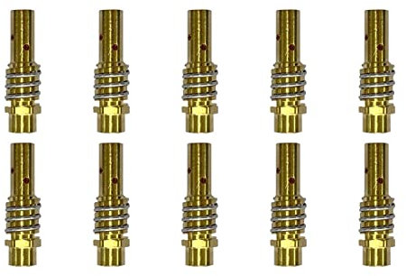 ELCAN 10 Portaboquillas M6 de cobre para antorcha 15ak. Consumibles y accesorios pistola soldar. Portatubos de contacto para torcha soldadura MB15 hilo mig mag