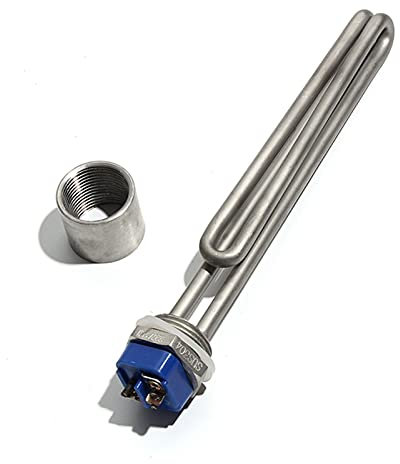 JINGERL Foldback Screw In Electric Water Heater Element With 1 INCH NPT Thread 1KW/2KW/3KW/4KW/6KW 304 Stainless Steel (Color : White, Size : 220V)