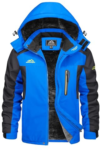 KEFITEVD Veste Ski Imperméable Homme Manteau Polaire Thermique Snow Hiver
