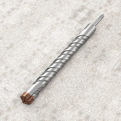 Windscreen4less 1-1/8 SDS Plus Hammer Drill Bit for Concrete Cement Rotary Masonry Hammer