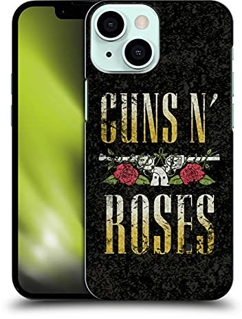 Head Case Designs Licenza Ufficiale Guns N' Roses Logo Pistola Testo Arte Chiave Custodia Cover Dura per Parte Posteriore Compatibile con Apple iPhone 13 Mini