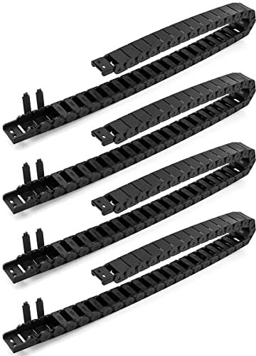 QWORK 4 Pièces Chaîne porte Câbles, Chaîne de Trainage Pour l'Imprimante 3D, Machines Outils à Commande Numérique, 15mm x 30mm, Longueur 1 m