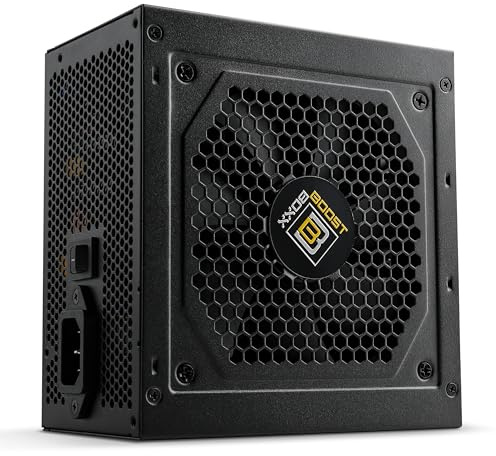 BoostBoxx Netzteil PB850M | 80PLUS Gold, 850 Watt, vollmodular, gesleevte Kabel, Schutzfunktionen (OCP, OVP, UVP, SCP, OPP, OTP), ATX12V, 100-240V, Power Boost