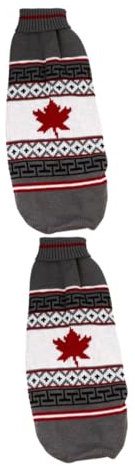 BESPORTBLE 2stücke Weihnachtspullover Für Hunde Hochwertiger Warmer Hundepullover Mit Ahornblatt-Muster Für Kalte Wintertage Für Festliche Anlässe Und Täglichen Gebrauch