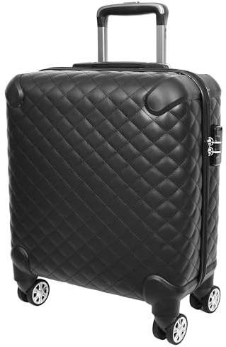 House Of Leather Maletín de piloto de cuatro ruedas acolchado ligero Nomad, Black, Carry-on, Estuche Pilot