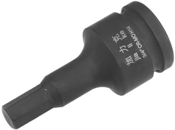 TOP-VIGOR Llave hexagonal de impacto, llave hexagonal de 3/4 pulgadas x H14 (14 mm), brocas de acero CR-MO de alta calidad, broca hexagonal con 100 mm de longitud para llave dinamométrica, llave de
