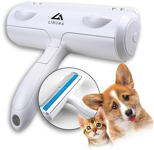 LINUMA® Rodillo quitapelos Reutilizable para Mascotas – Perros y Gatos – Elimina pelos de sofá Ropa Cama – sin Adhesivos – fácil de Limpiar – ecológico y Duradero