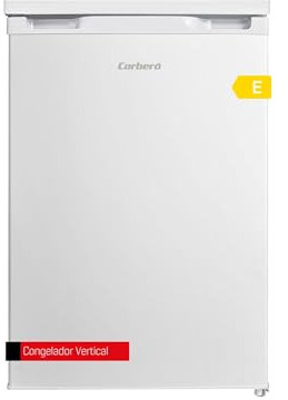 Corberó - Congelador Vertical | CCVM8554W | 57,4x55,3x84,5 | Capacidad 60L | 3 Compartimentos | Descongelación Manual | 4 Estrellas | Patas Niveladoras | 40 Db | Blanco