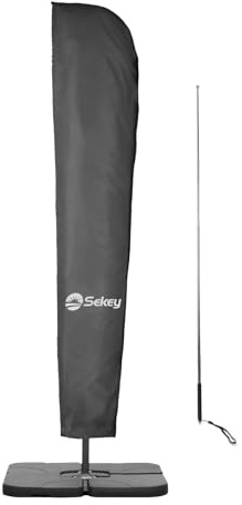 Sekey Schutzhülle für Ampelschirm / Sonnenschirm, Abdeckhauben für Sonnenschirm | 265×48/70 cm – 100% Wasserdichter Polyester, UV-Beständig