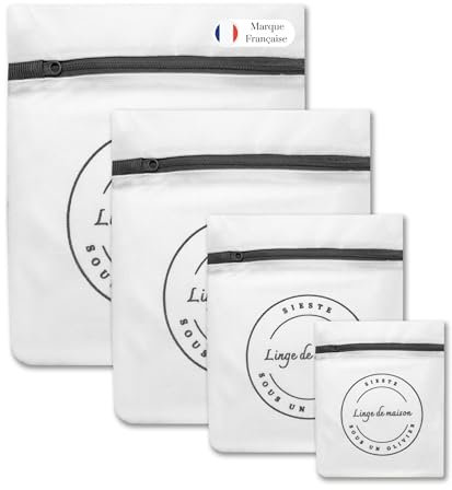SIESTE SOUS UN OLIVIER Filet Linge Machine à Laver, 5 Filets. Sac De Lavage Sous Vetement,laine,pull, Veste,lingerie. Solide et Durable. Vetement Delicat. Maille Premium.Lot de 5 1XL 2L 2M