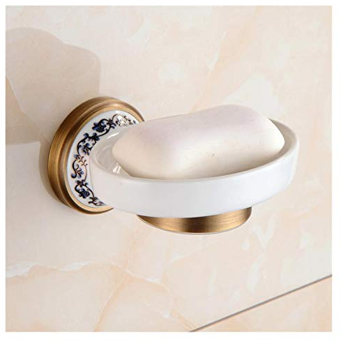 Bronzo Antico Bagno Hardware Set con Portasciugamani Porta Asciugamani Porta Carta Igienica Rove Gancio e Portasapone in Ceramica Kit Accessori Bagno