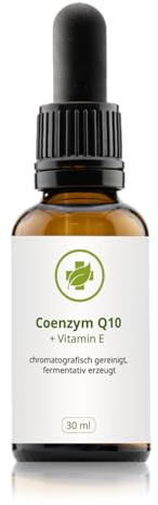 Q10 + Vitamin E flüssig 30ml - 830 Tropfen - 100% natürlich und vegan, ohne Zusatzstoffe Hohe Bioverfügbarkeit - Deutsche Herstellung