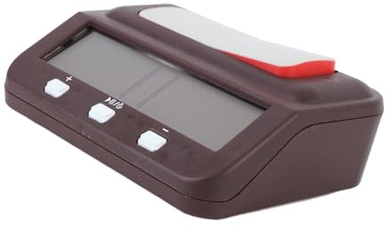 Keenso Schach-Timer, Elektronische ABS-Uhr mit Belohnungsverzögerungsfunktion, Anpassbare Modi für Wettkampftraining und Turniere (Rot)