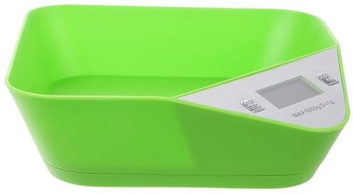 DEARMAMY Bilancia Alimentare Digitale da Cucina Design a Tasto Semplice, Capacità 5000g, Materiale Abs Colore Verde, per Cottura e Baking Precisa