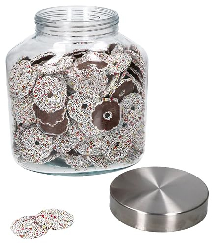 MamboCat Keksglas Niko I 2,5L I Glasdose mit Metall-Schraubdeckel I Home-Made Relief & Schild I Vorratsglas für Kekse, Nudeln & Snacks I Aufbewahrungsbehälter