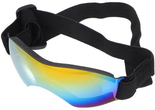 NOLITOY Kleine Hundebrille mit UV Schutz und Winddichtem Design Verstellbarer Riemenpc Material für Outdoor Aktivitäten mit Stilvollem und Kreativem Look