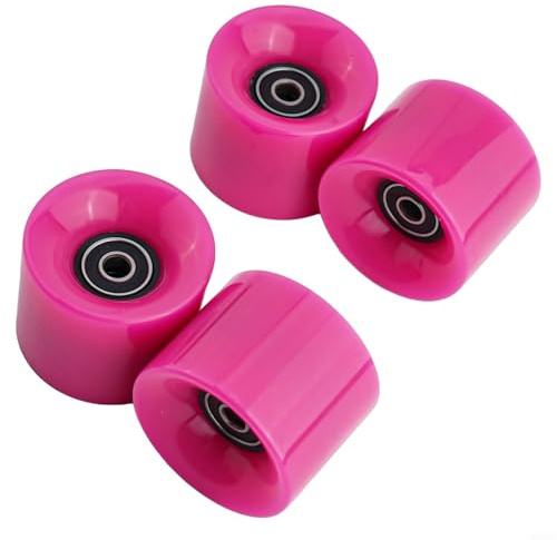 Kit de roue de longboard 60 x 45 mm 78A PU avec roulements ABEC-9 et entretoises pour tous types de planches de skateboard (Mei rouge)