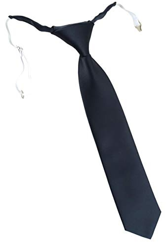 TigerTie Designer Security Sicherheits Krawatte in einfarbig Uni - vorgebunden mit Gummizug