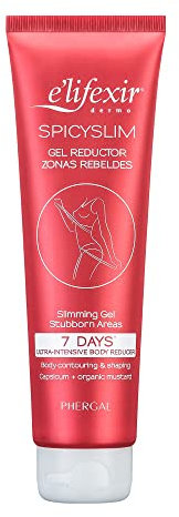 Elifexir Gel Inductor Spicyslim, Crema Reductora Extrema, Óptimo Zonas Rebeldes, Con Mostaza Orgánica y Capsicum Picante, 150ml