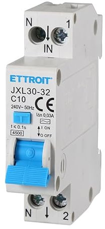 Interruttore Differenziale Salvavita 1P+N 32A C10 1 Modulo DIN M1