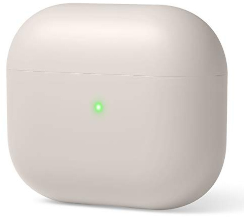 elago Liquid-Hybrid Hülle für AirPods 3 | Front-LED sichtbar, Premium-Silikon, Rundumschutz (Taupe)