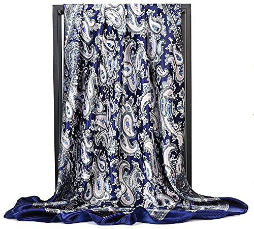 Ecroon Schal Kopftücher Halstuch Elegante Schal Frauen Elegant Seidenschal Business Seidentuch Scarf Bandana Taschentuch Ansatz Handgelenk Verpackungs