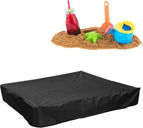 longziming sandkasten Abdeckung mit Kordelzug, wasserdichte Oxford-Stoff quadratischer Sandkastendeckel Outdoor Garden Canopy Bunker Pool Sonnenschutz Spielzeug Faltbarer Unterstand 150x150cm