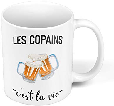 Fabulous Mug Céramique Les Copains C'est La Vie Biere Cheers Sante