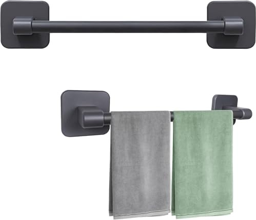 Self Adhesive Towel Rail – No Drilling Towel Bar for Bathroom & Kitchen, Stick-On Towel Holder, Easy Installation, Strong Adhesive Bathroom Accessory (40cm)