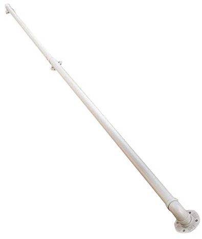 BEdaw White Handrail for Stairs Step,Indoor and Outdoor Stair Banister Railing Support Kit, 1M 1.5M 2M 2.5M 3M Wrought Iron Elderly Kids Safety Hand Rails/3Ft/90Cm