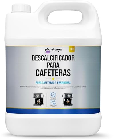 Plantawa Líquido descalcificador 10L. Compatible con todas las máquinas de café. Mantén tu Máquina de Café en Óptimas Condiciones, Elimina la cal incrustada en cafeteras.