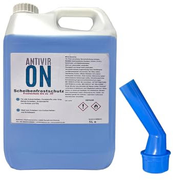 1L - 30L Premium Scheibenfrostschutz -35°C Ausgiesser inklusive Wischwasser Fertigmix Auto Scheibenwaschanlage (Scheibenfrostschutz, 1 x 5Liter)