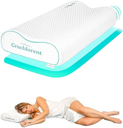 Almohada cervicales y Cuello Ajustable - Almohada Cervical para Personas Que Duermen de Lado o Boca Arriba - Almohada antironquidos - Almohadas cervicales para Dormir - Almohada ergonómica