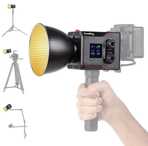 SMALLRIG RC 60B COB Video Light with Built-in 3400mAh Battery & Type-C 100W PD Fast Charging, Handheld Bicolor LED Video Light, Continuous Output Light 2700K-6500K RC 60B Lite Edition - 4518