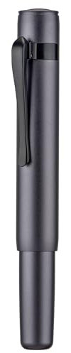 HONG DIAN M2 Black Forest Mini-Füllfederhalter, mittelweiche Feder und schlanke Form Füller, Aluminium, kurze Tasche, Reisestift (Space Gray)