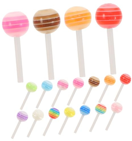 FOYTOKI 50pièces Accessoires De Nail Art Résine Charms Forme De Sucette Pour Décoration Ongles Diy Ornements Exquis Pour Manucure