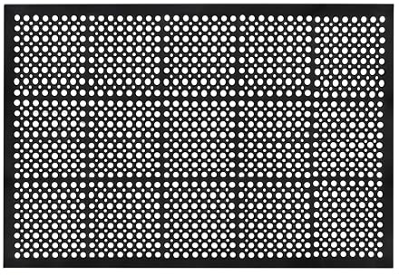 IRONGATE Rubber Doormat - Anti Fatigue 36x60 Rubber Floor Mat - Non Slip Indoor Outdoor Heavy Duty Commercial Kitchen Mat - Ramp Pool Restaurant Garage Floor Mat - Anti Slip Bar Drainage Mat