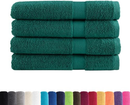 vidaXL Toallas de Sauna SOLUND 4 Unidades Verde 80x200 cm 600 gsm