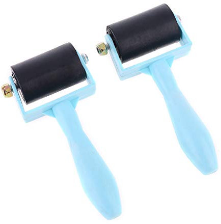 WASTEBIN 2 Teile/Satz Gummi Roller Leichte Gummi Kleber Roller Für Anti Skid Band BAU Werkzeuge Druckgrafik Farbblock