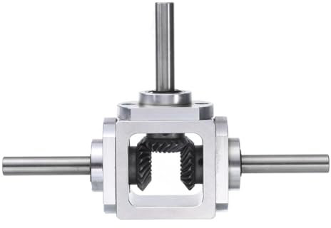 YEHEI Getriebe 90 Grad Rechtwinkliges Kegelradgetriebe 1:1 Umkehrbare Doppelausgangswelle 1 20 Zähne Kegelrad