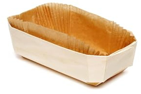 FaisTonGateau - Juego de 10 pan-molde para hornear de madera de barón con caja plisada de papel