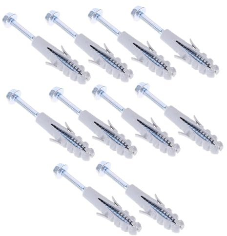 Operitacx 10juegos Tornillos para Montaje TV Anclajes De Pared para Ladrillo Tornillos De Expansión para Soporte De TV Uso Instalación De Campana Extractora